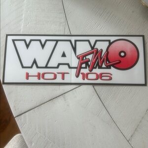 WAMO radio station Hot Fm 106 bumper sticker.